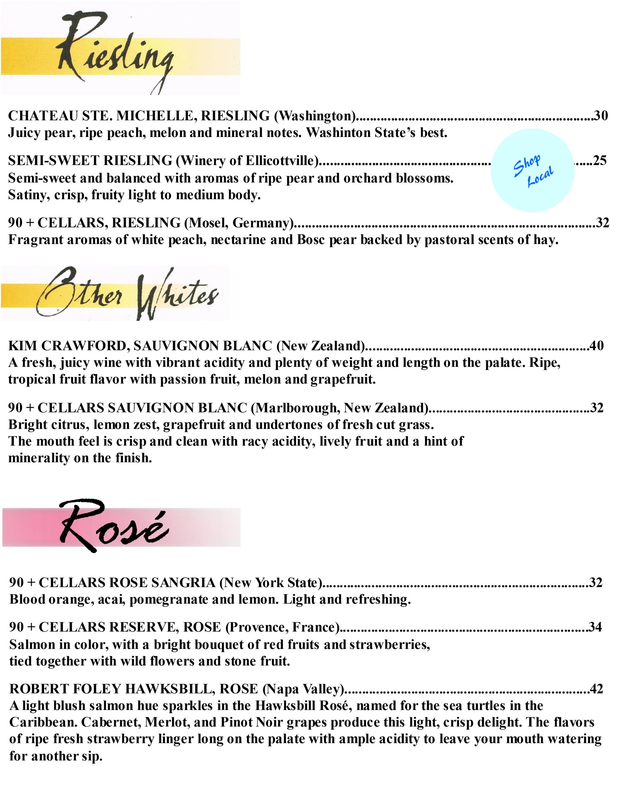Riesling Wine List June 2025 2550X3300