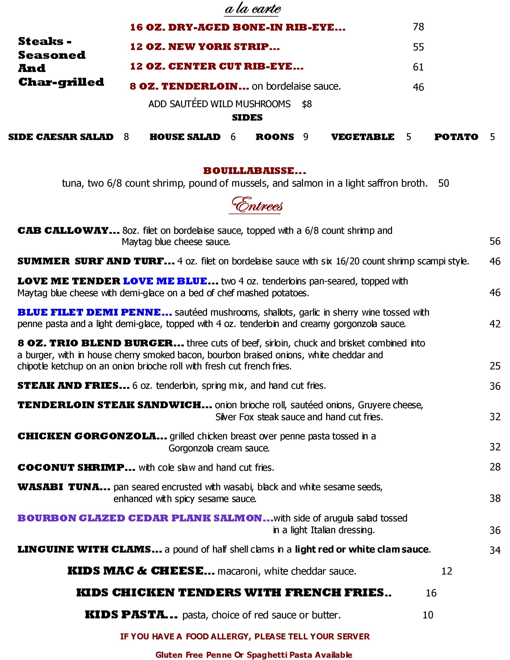 Entree Menu October 2025 2550X3300
