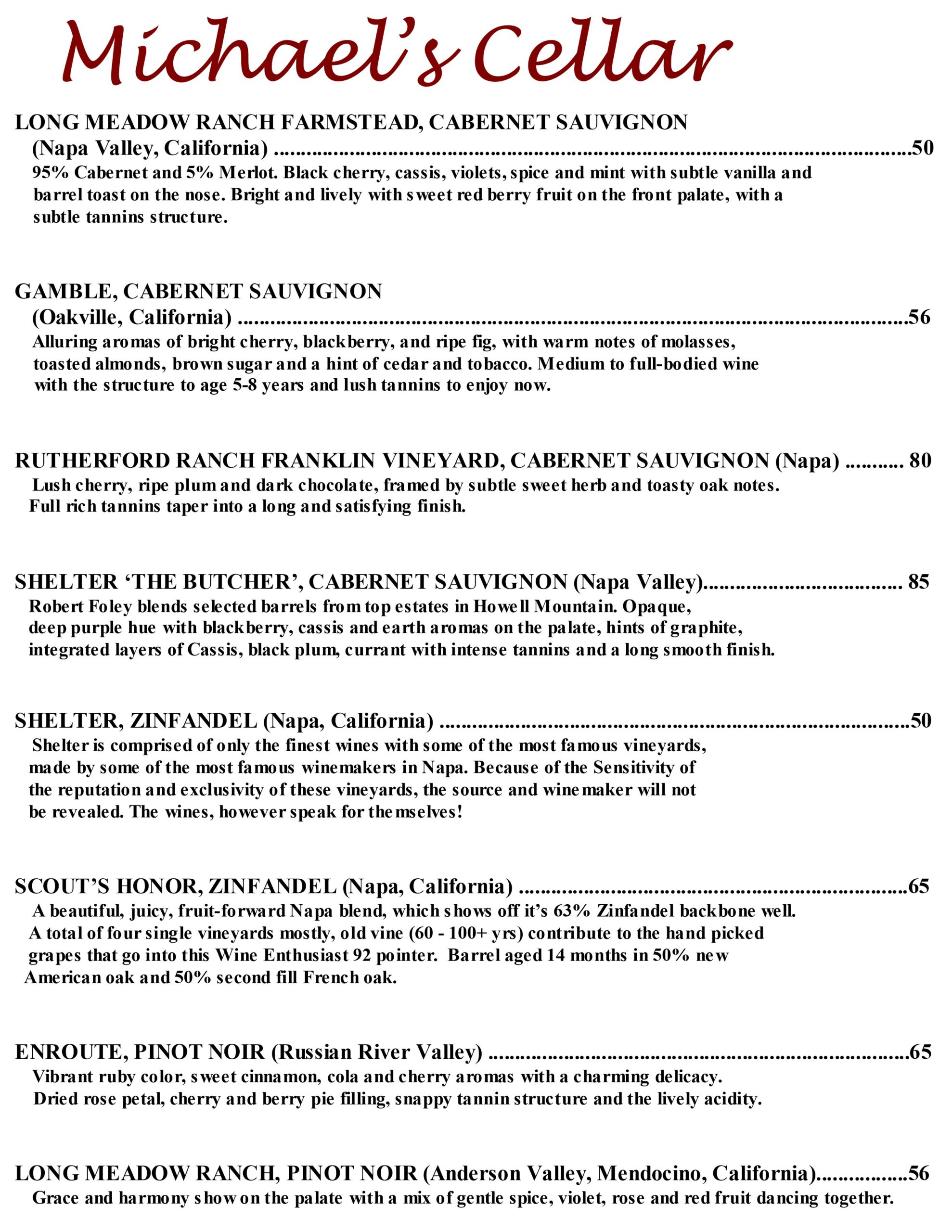 Michael Cellar wine pg 3 January 2026 2550X3300