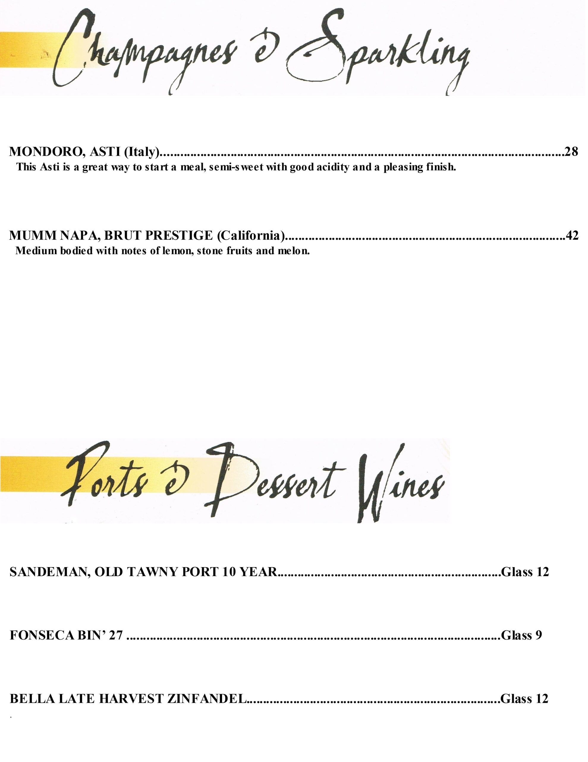 Wine List Champagnes January 2026 2550X3300